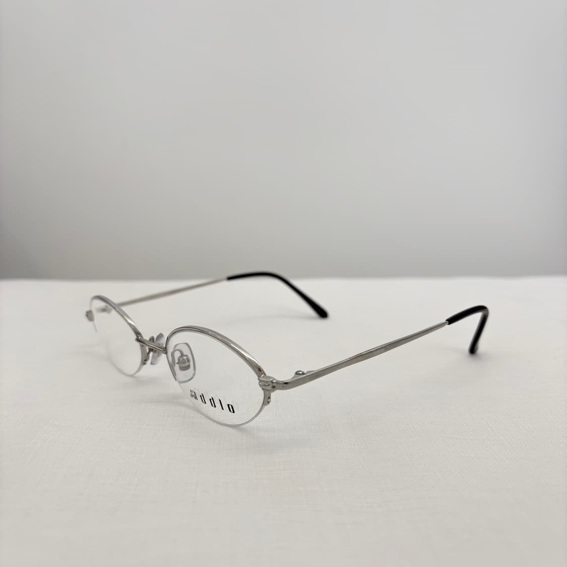 ADDLO 실버 오벌 반무테 빈티지안경 상품이미지2