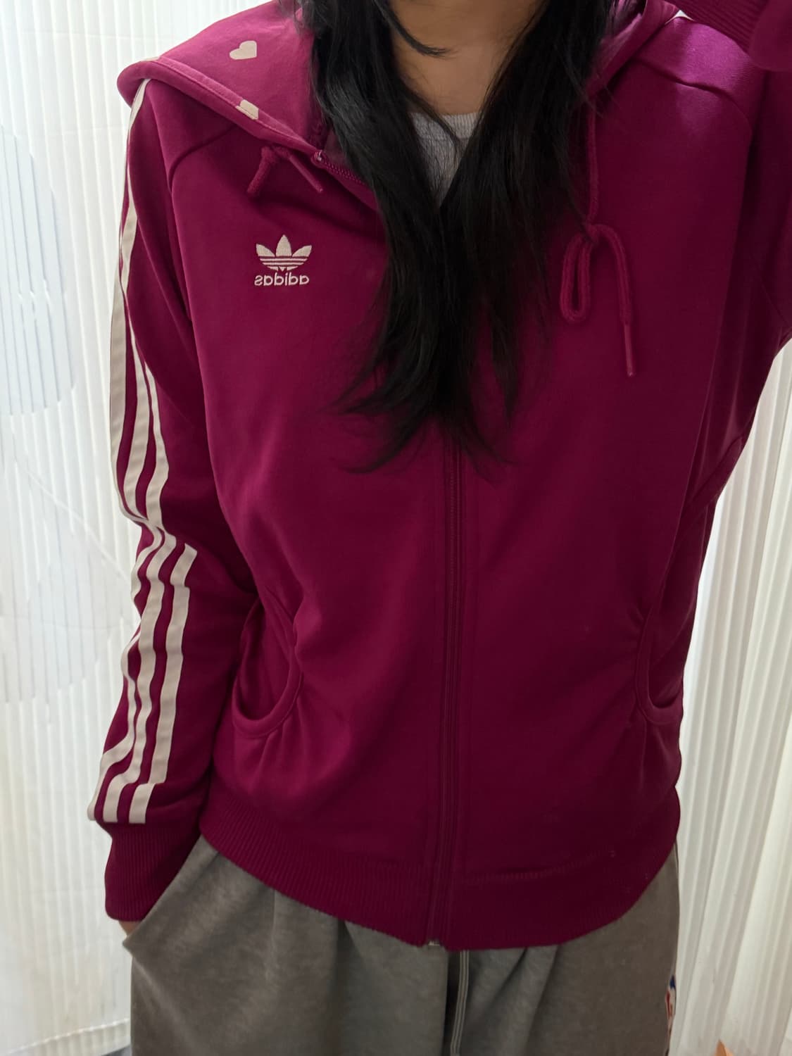 아디다스 버건디 하트 후드져지 95  상품이미지1