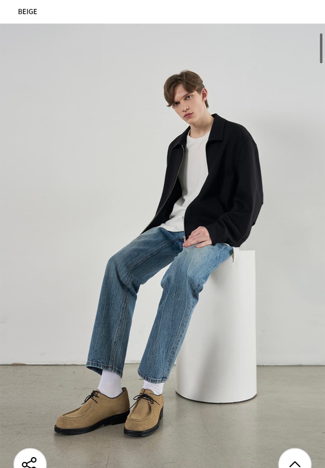 (새상품)(280) 드로우핏 스웨이드 왈라비 모크 슈즈 [BEIGE] 상품이미지3