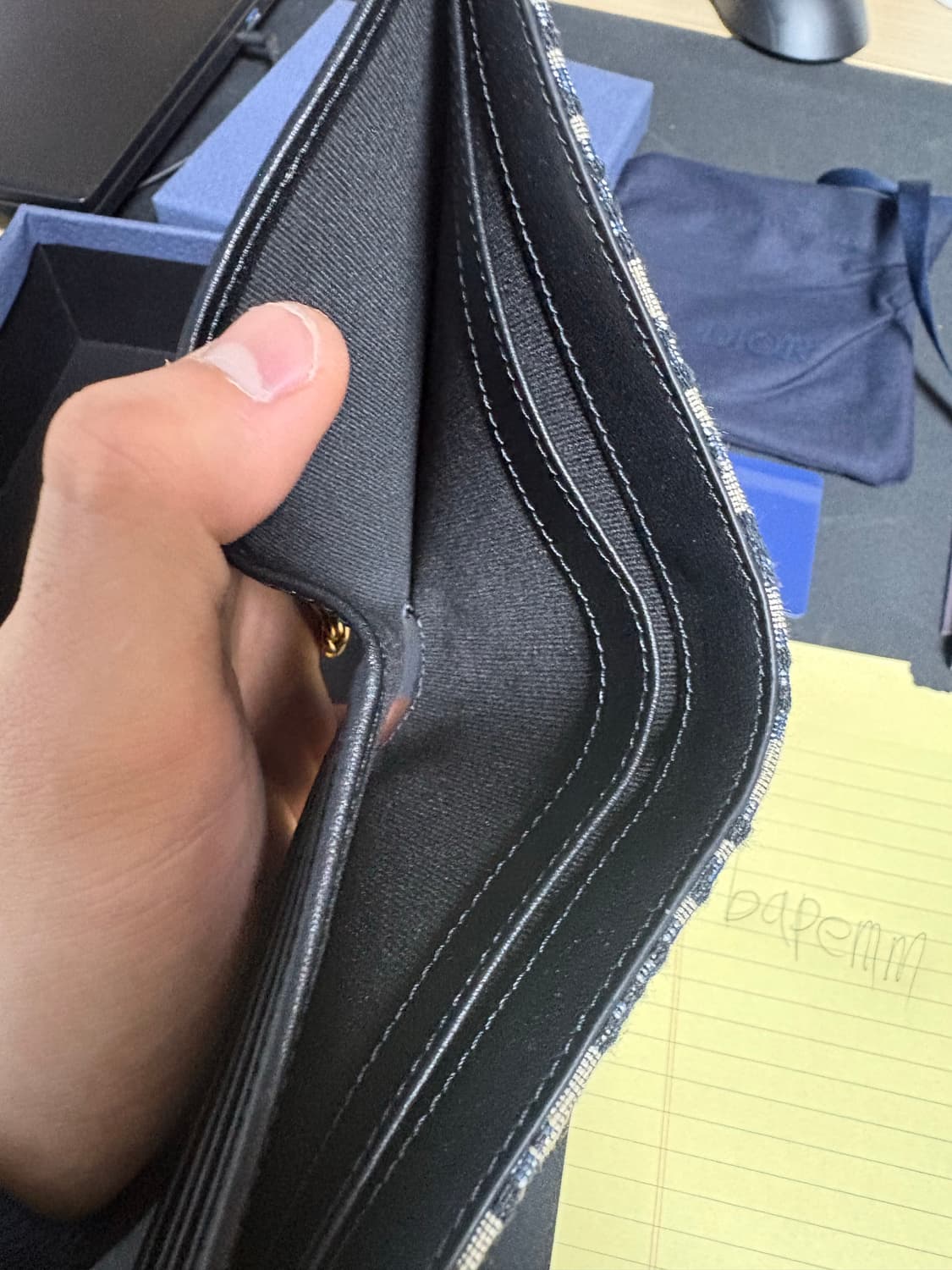 디올 반지갑 베이지 새상품 (급처 상품이미지4