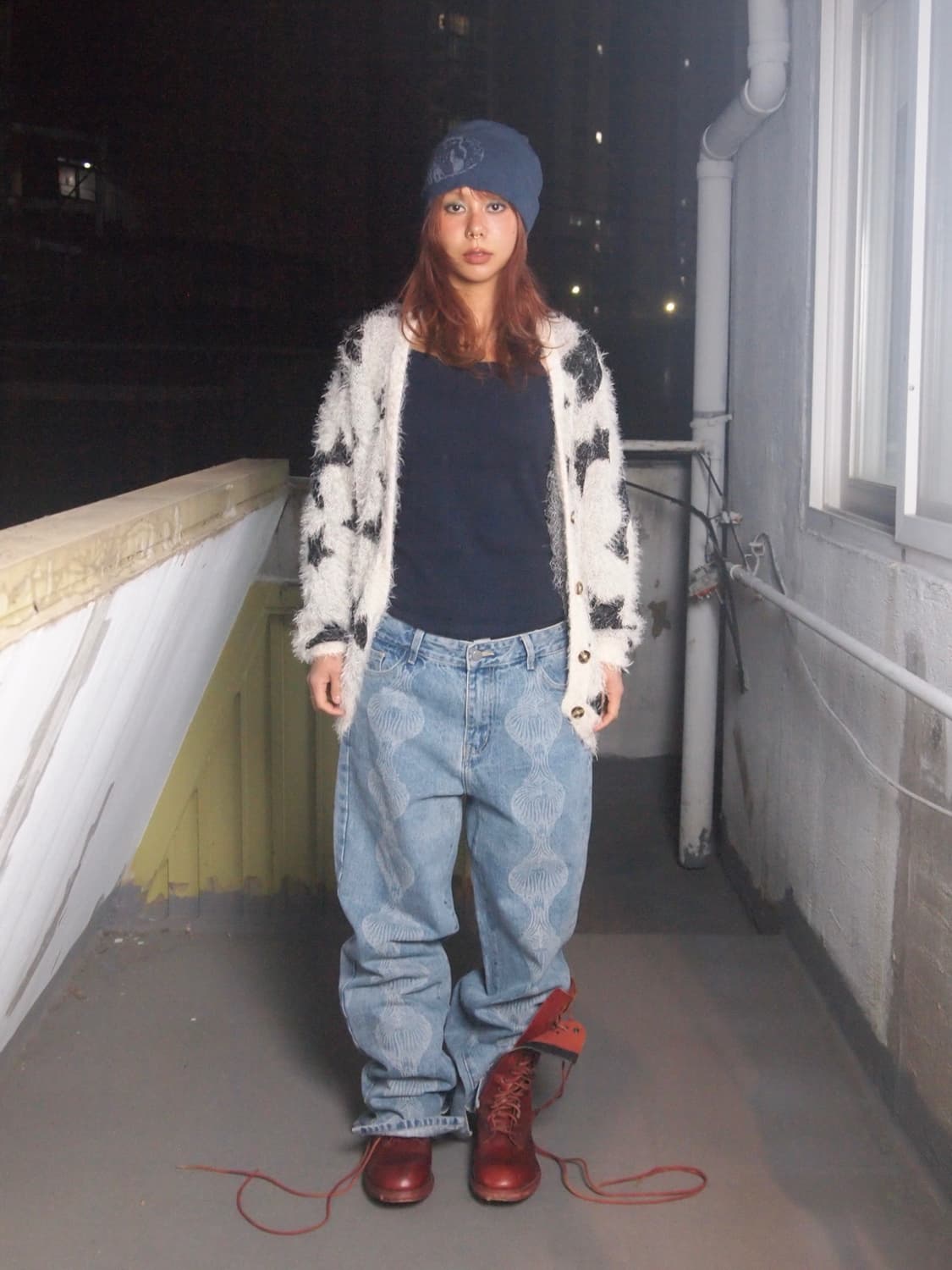 GUESS star fur cardigan 상품이미지1