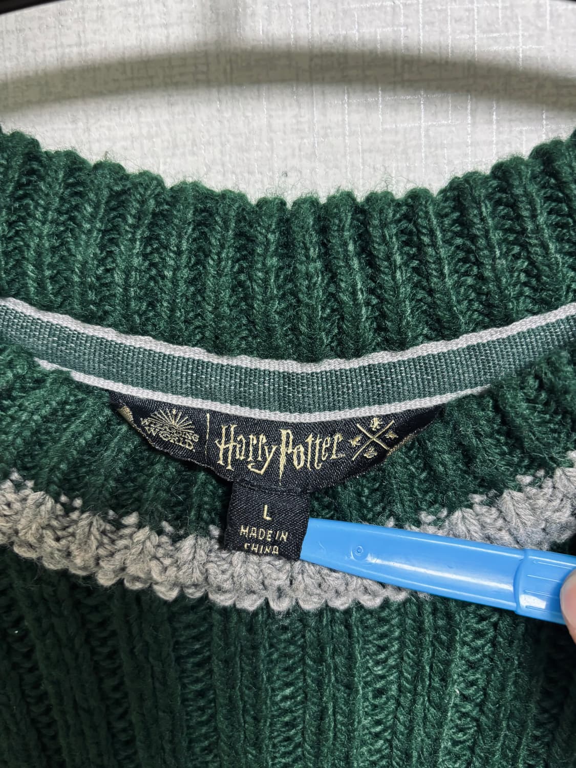 해리포터 공식 Harry Potter 슬리데린 니트 스웨터 상품이미지3