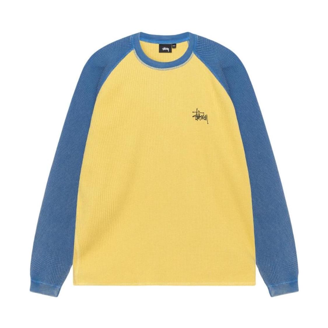 스투시 Stussy 베이직 써멀 투톤 롱슬리브 티셔츠 옐로우 M 상품이미지2