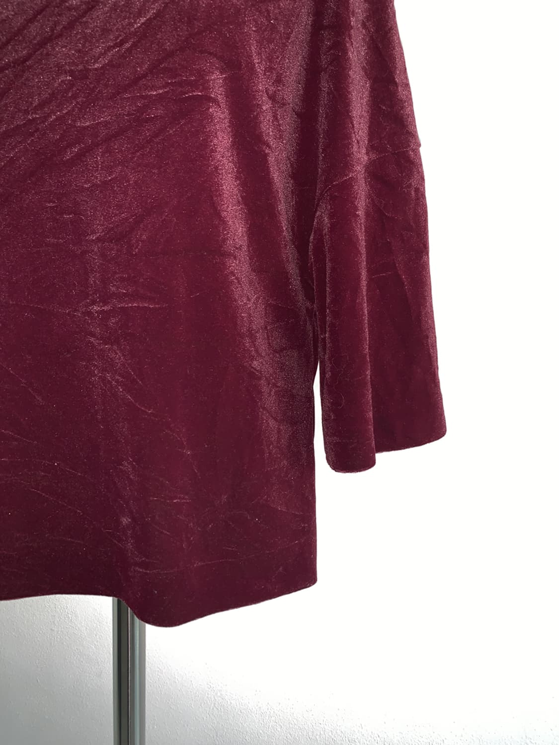 Velvet off shoulder blouse t 상품이미지5