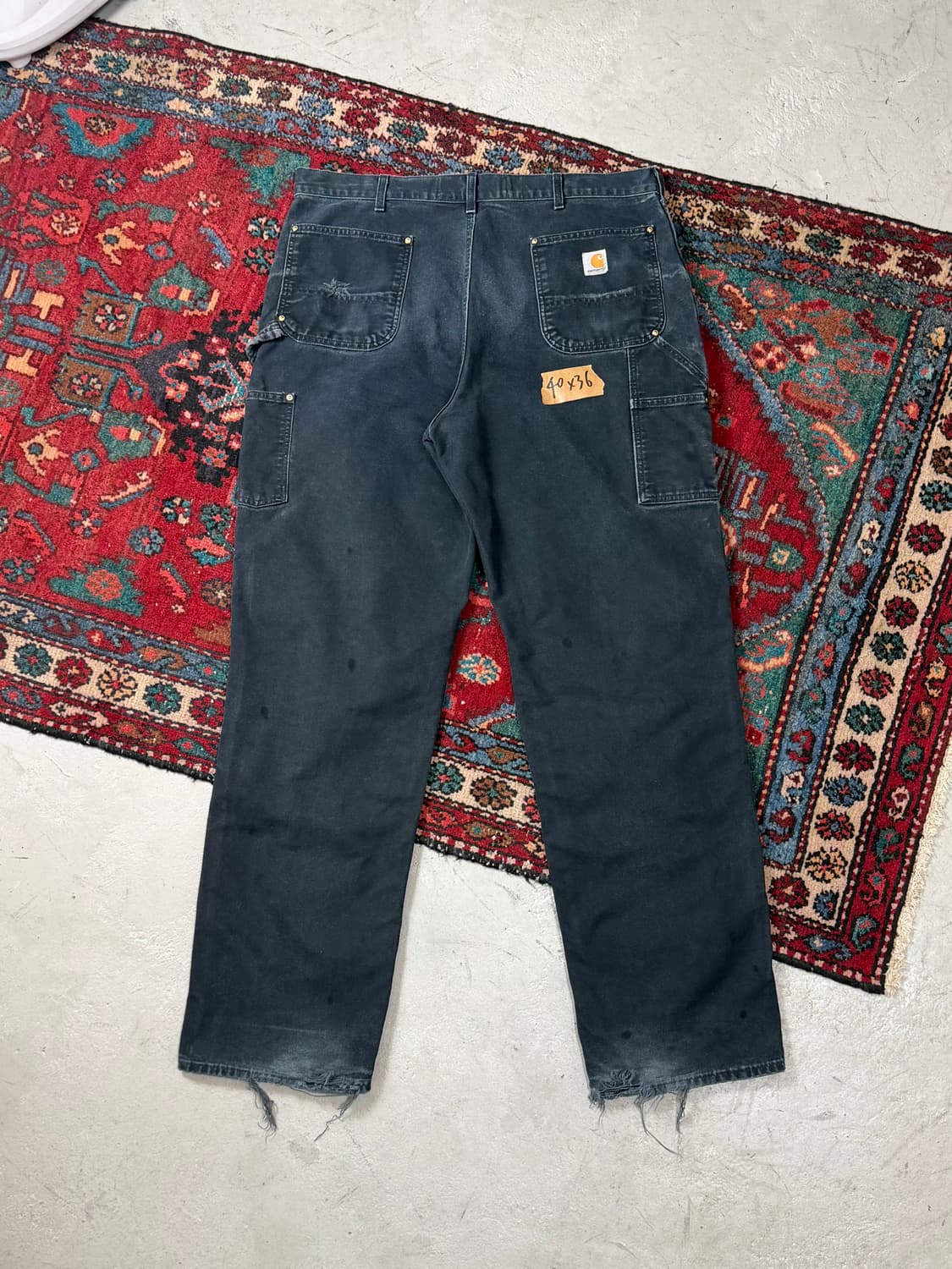 OG USA Made 칼하트 B01 더블니 블랙 칼하트 썩블니 좀비 상품이미지4