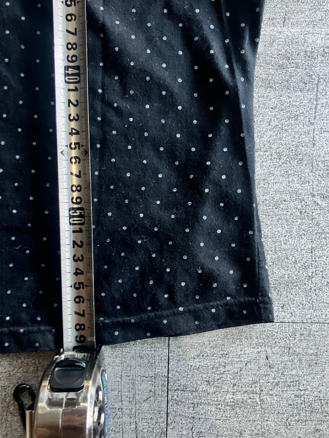 일본 Hudson 하구미모리걸 도트땡땡이 모크넥 레이어드 슬리브리스탑 상품이미지3