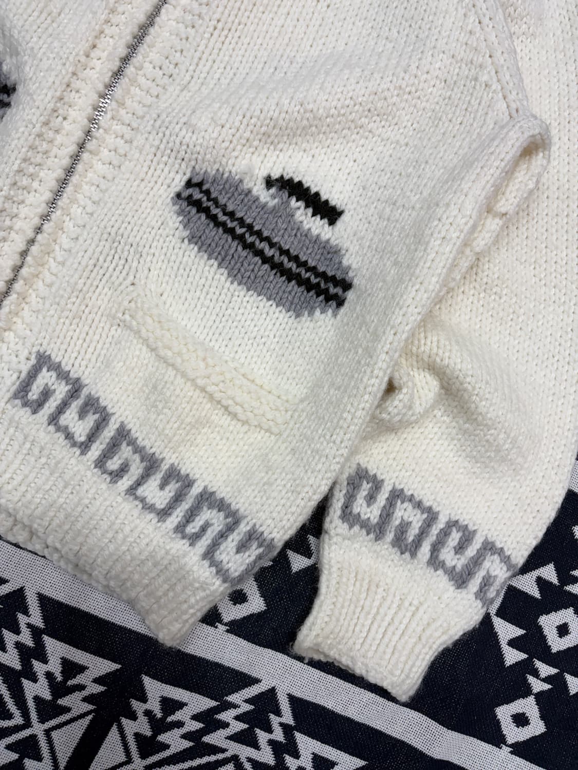 1970s 컬링 코위찬 2XL Curling Cowichan 캐나다스웨터 상품이미지6