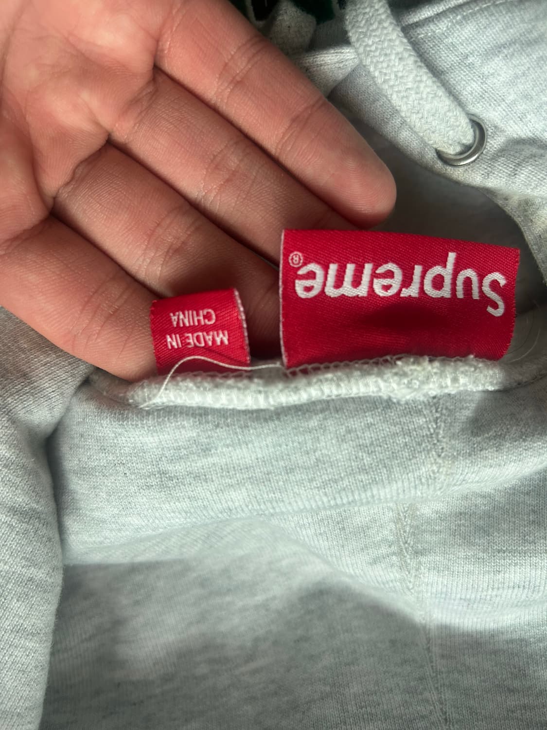 슈프림 박시 파이핑 아크 후드 애쉬그레이 M 상품이미지3