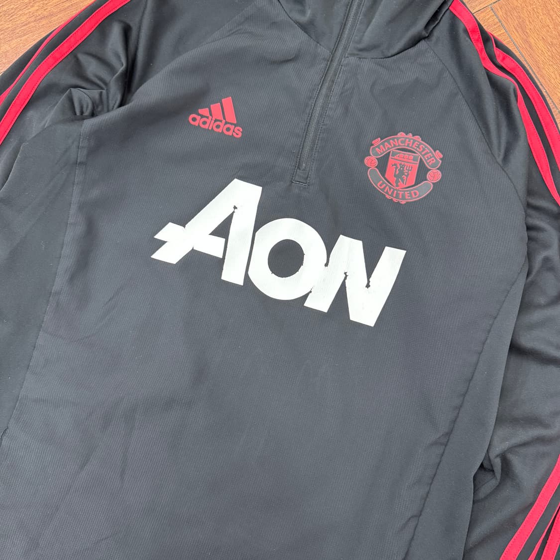 2XL 아디다스 맨체스터유나이티드 18-19시즌 트레이닝 후드 웜탑 상품이미지5
