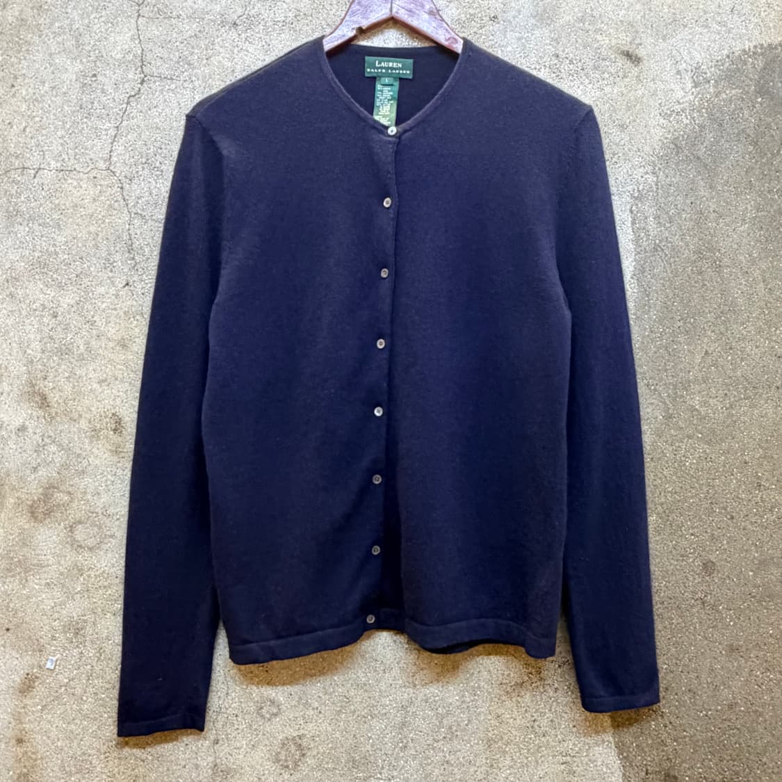새상품급 90s USA 빈티지 랄프로렌 메리노울 케시미어 니트 가디건 상품이미지1