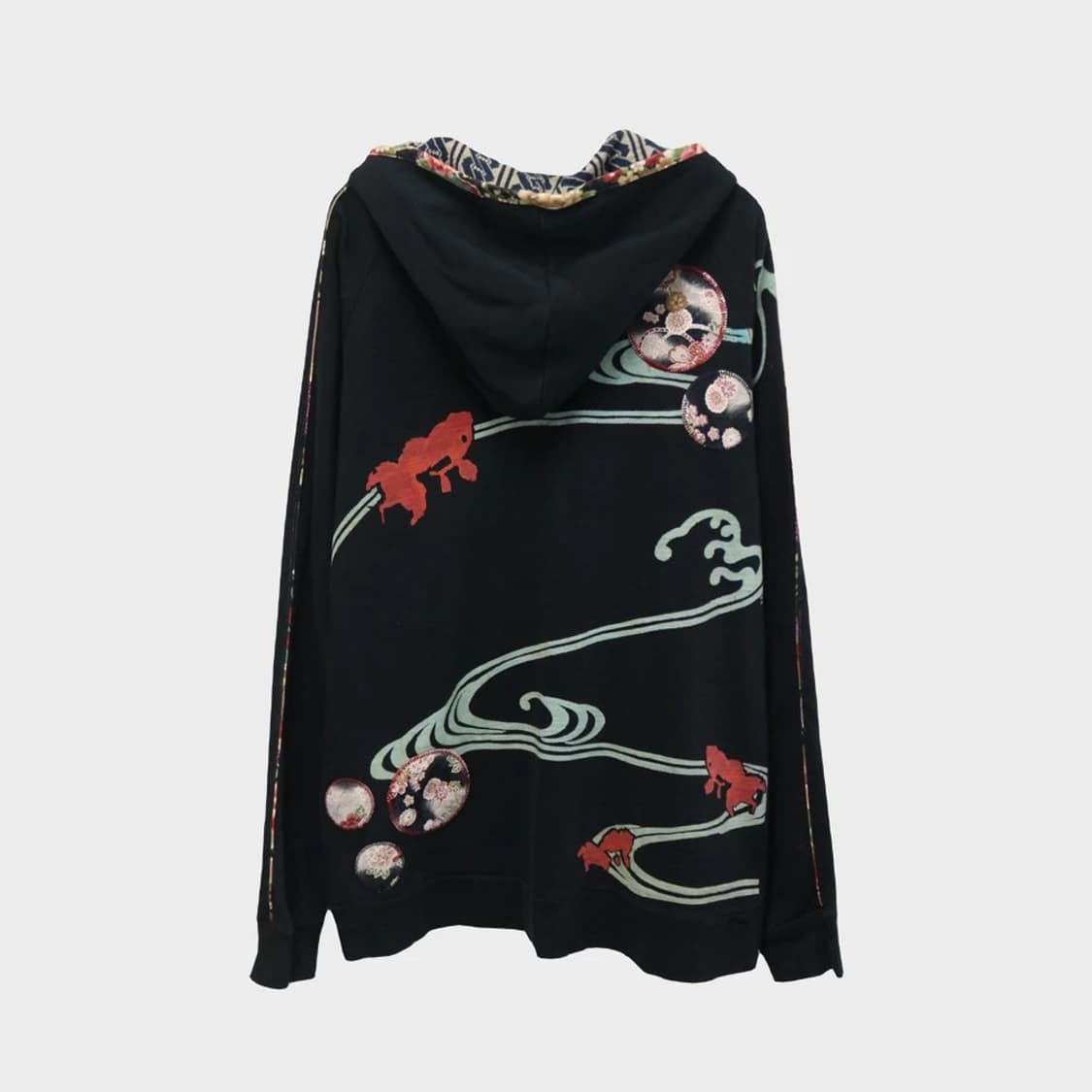 MIYABI MUSUBI 패턴 포인트 후드집업 60375 상품이미지1