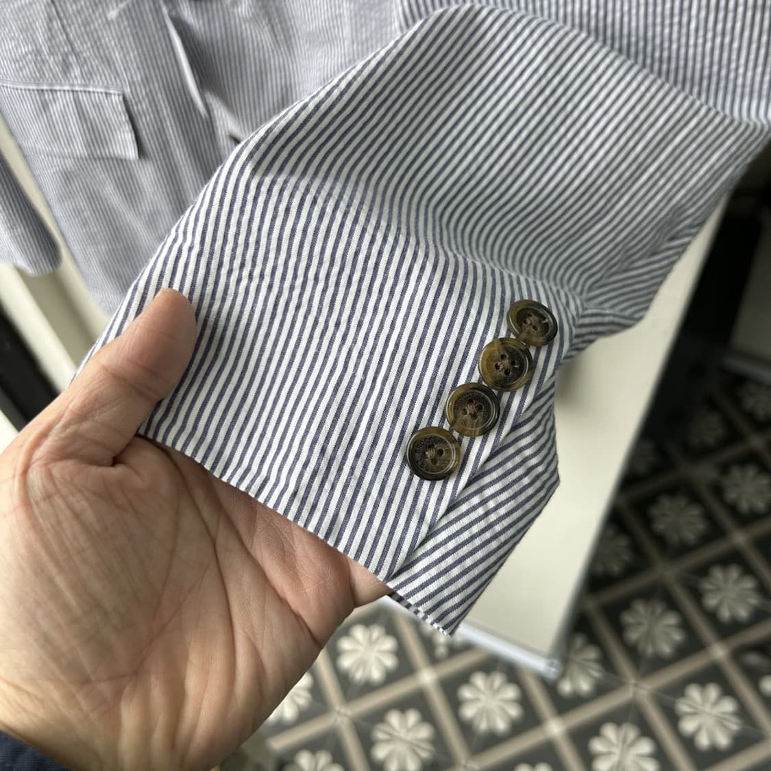 16495 - 브룩스 브라더스 스트라이프 블레이저 자켓 (L) 상품이미지4