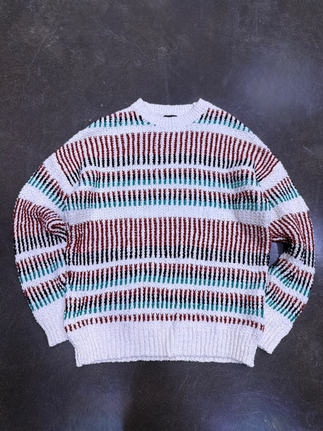 자라 빅 실루엣 스트라이프 패턴 니트 스웨터 XL 상품이미지1