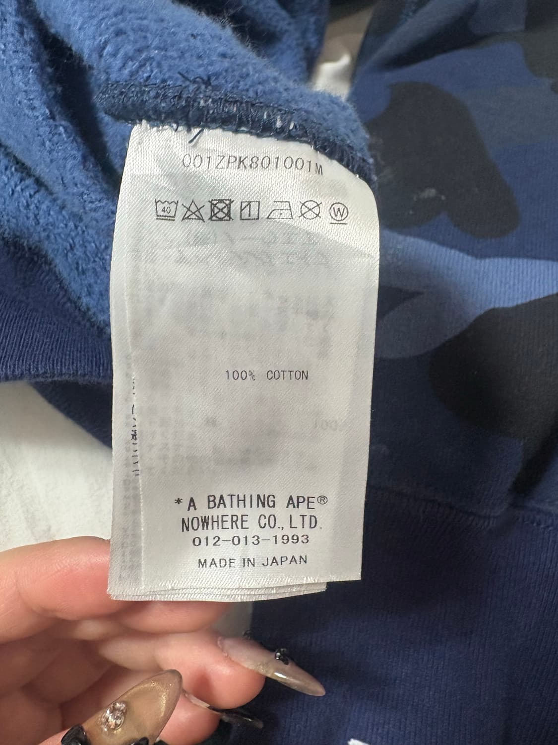 베이프 샤크 후드집업 블랙네이비 L사이즈 상품이미지6