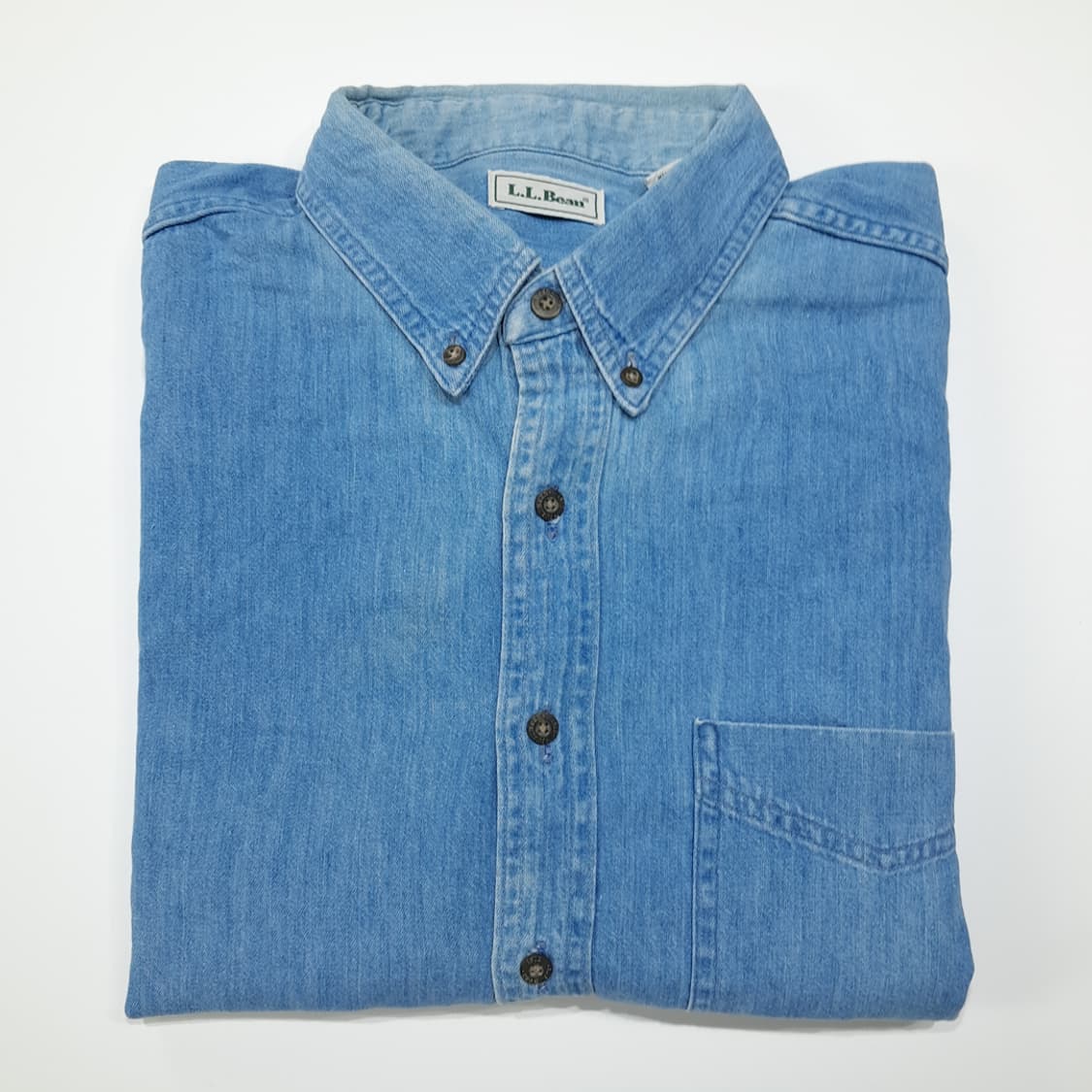 CL678 2XL 엘엘빈 90s 캐나다판 f라이트블루 빅사이즈 데님셔츠 상품이미지7