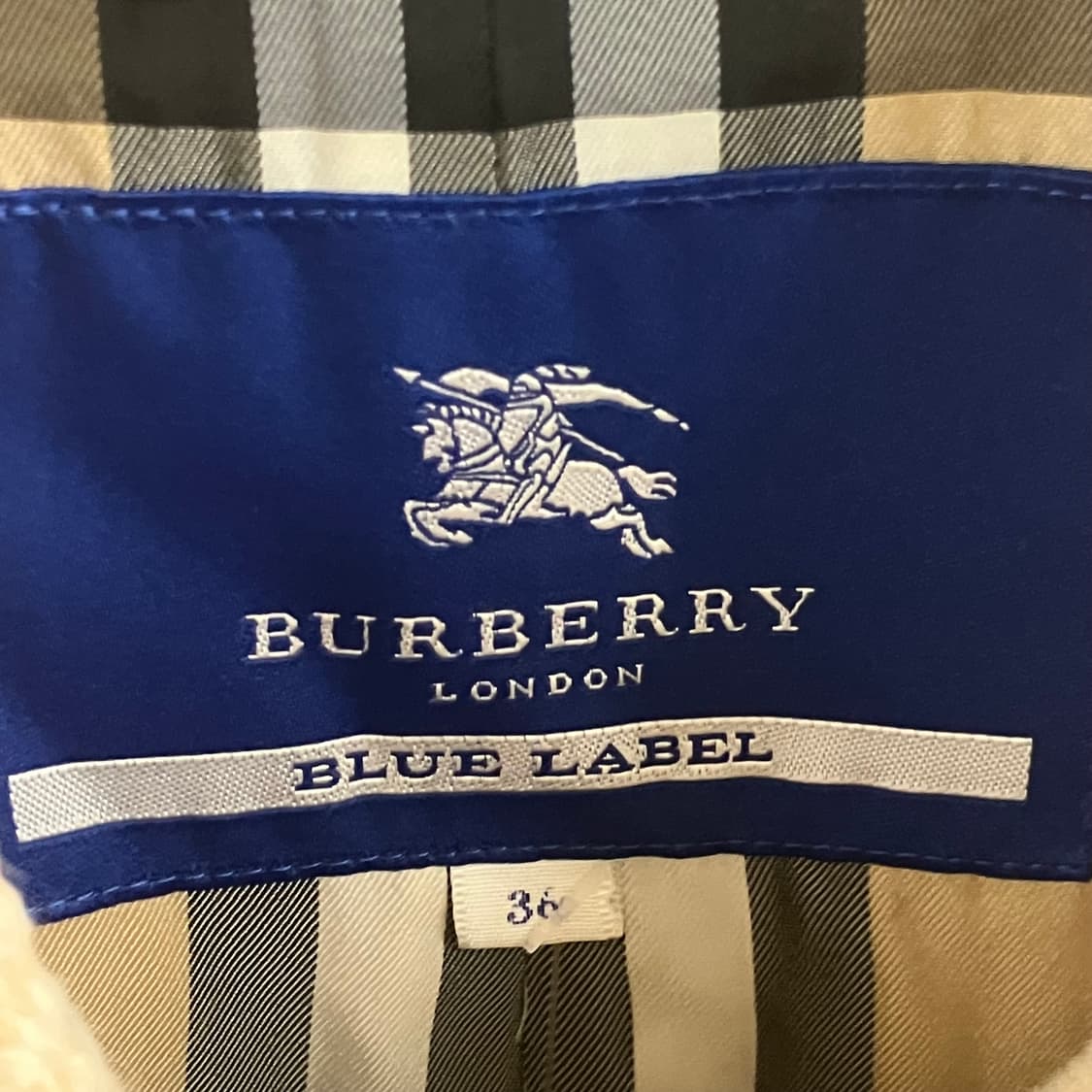 버버리 블루라벨 베이지 하프 코트 36 상품이미지3