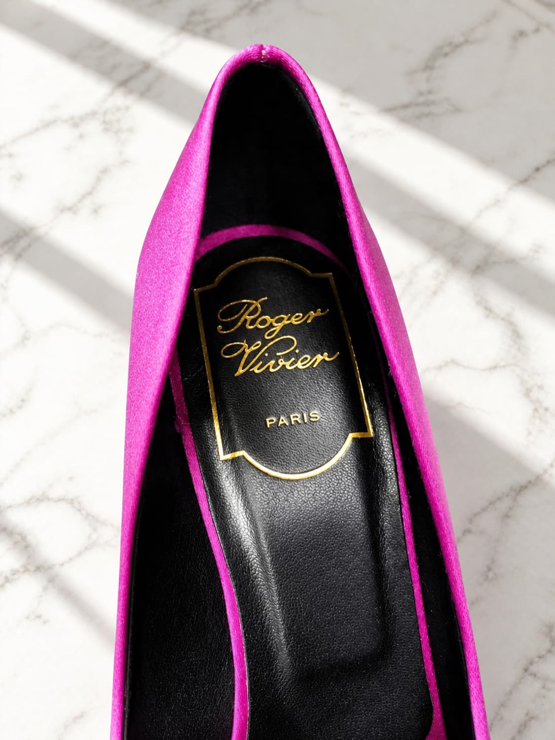 Roger Vivier 정품 핑크 새틴 힐 35 / 보석 장식 / 35 상품이미지8