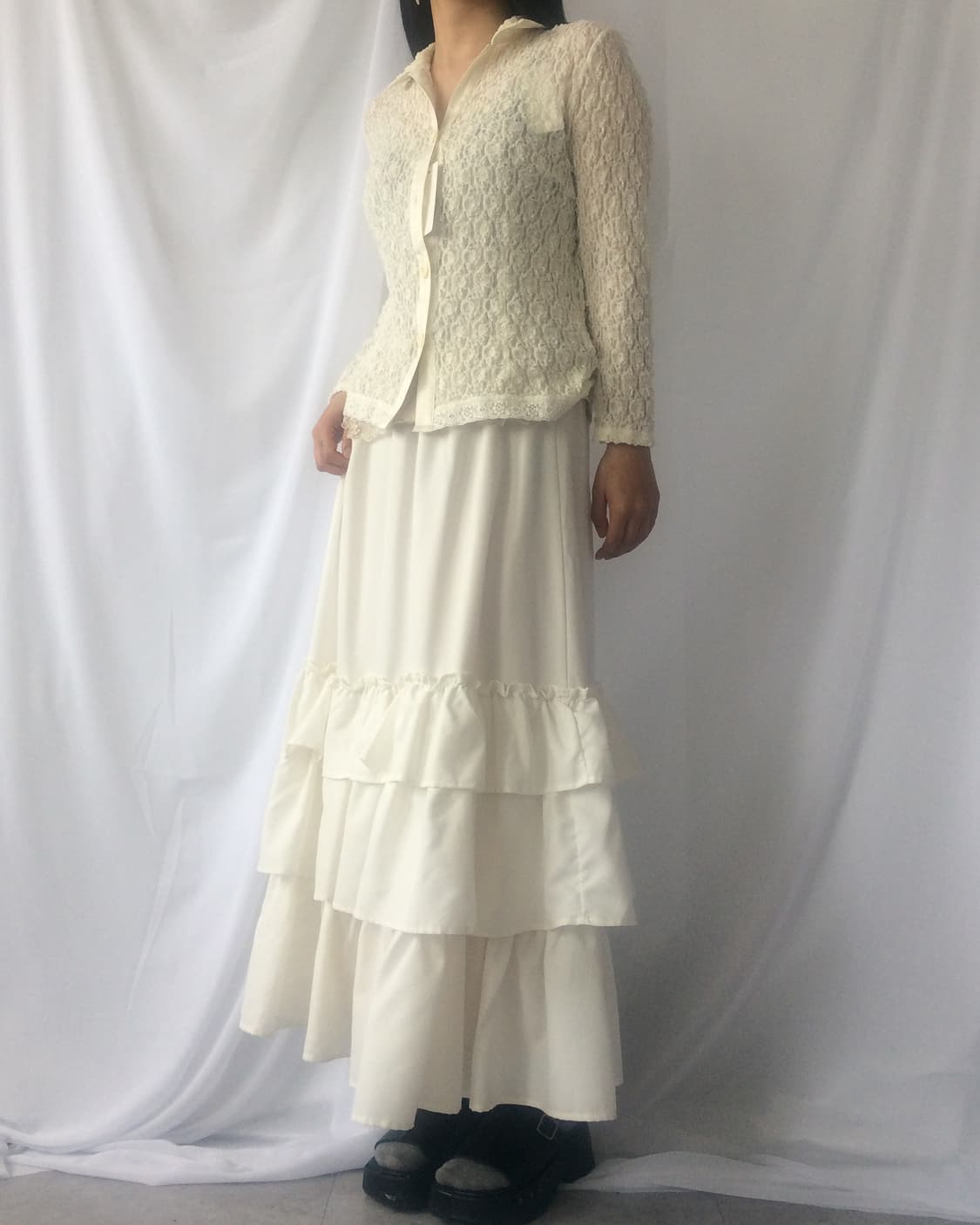 Layer point long skirt 상품이미지6