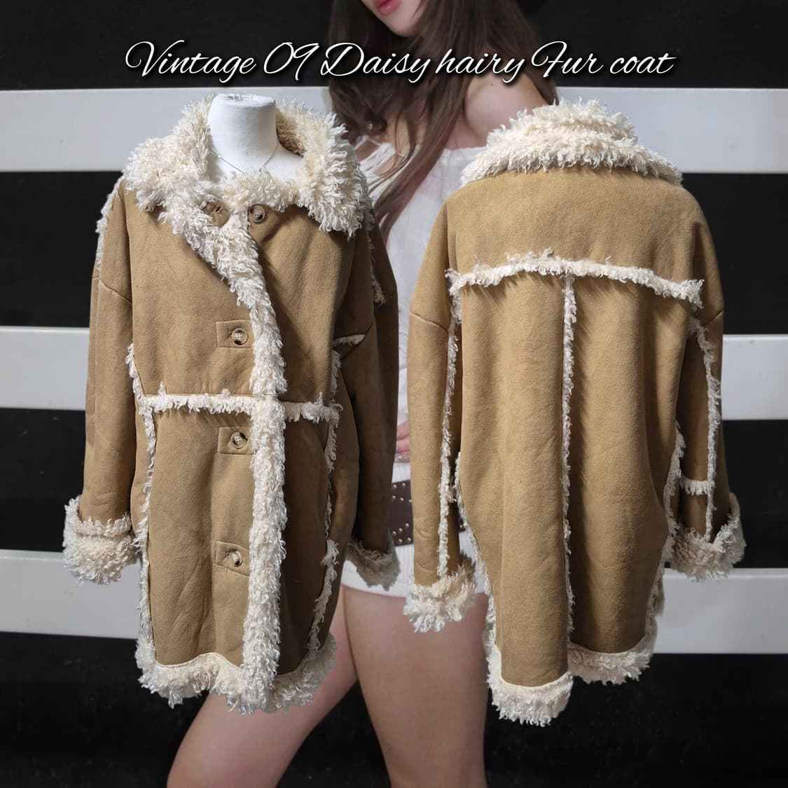 Vintage 09 Daisy hairy Fur coat 상품이미지1