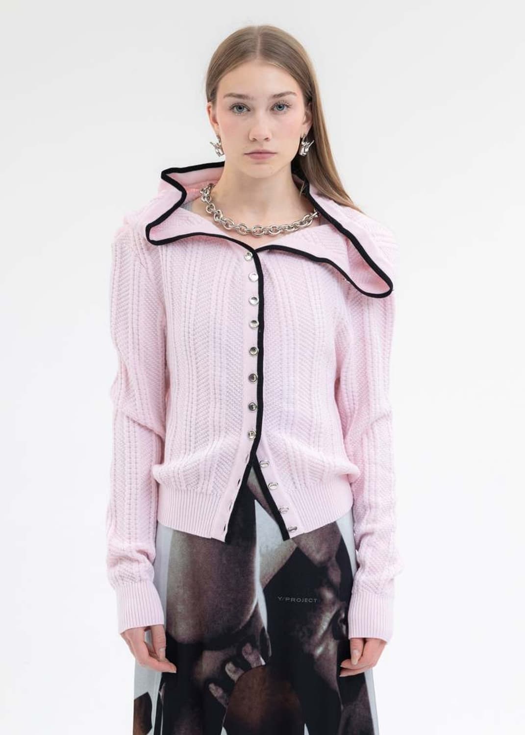 정품 와이프로젝트 후드 가디건 핑크 xs 상품이미지6