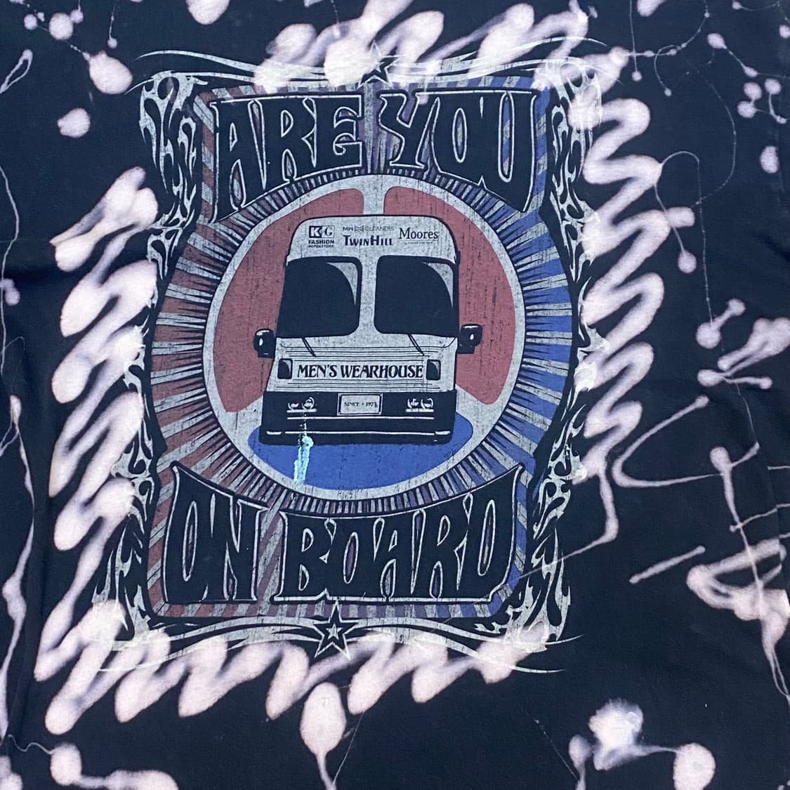 미국 빈티지 브랜드 맨즈웨어하우스 포인트 프린팅 반팔티 락티셔츠 상품이미지2