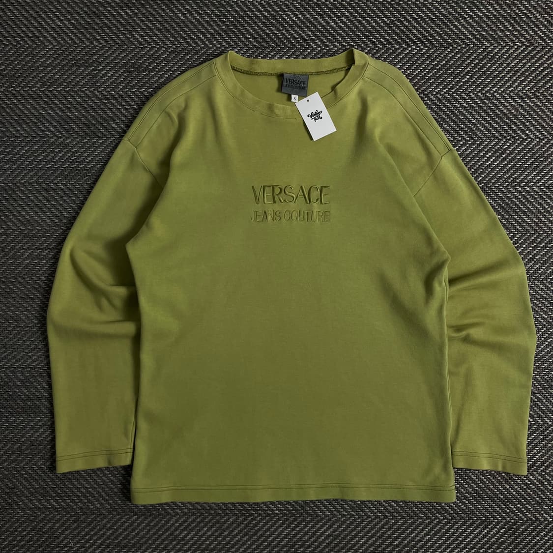 90s 베르사체 빅로고 아카이브 타이트핏 롱슬리브o 3110 상품이미지1