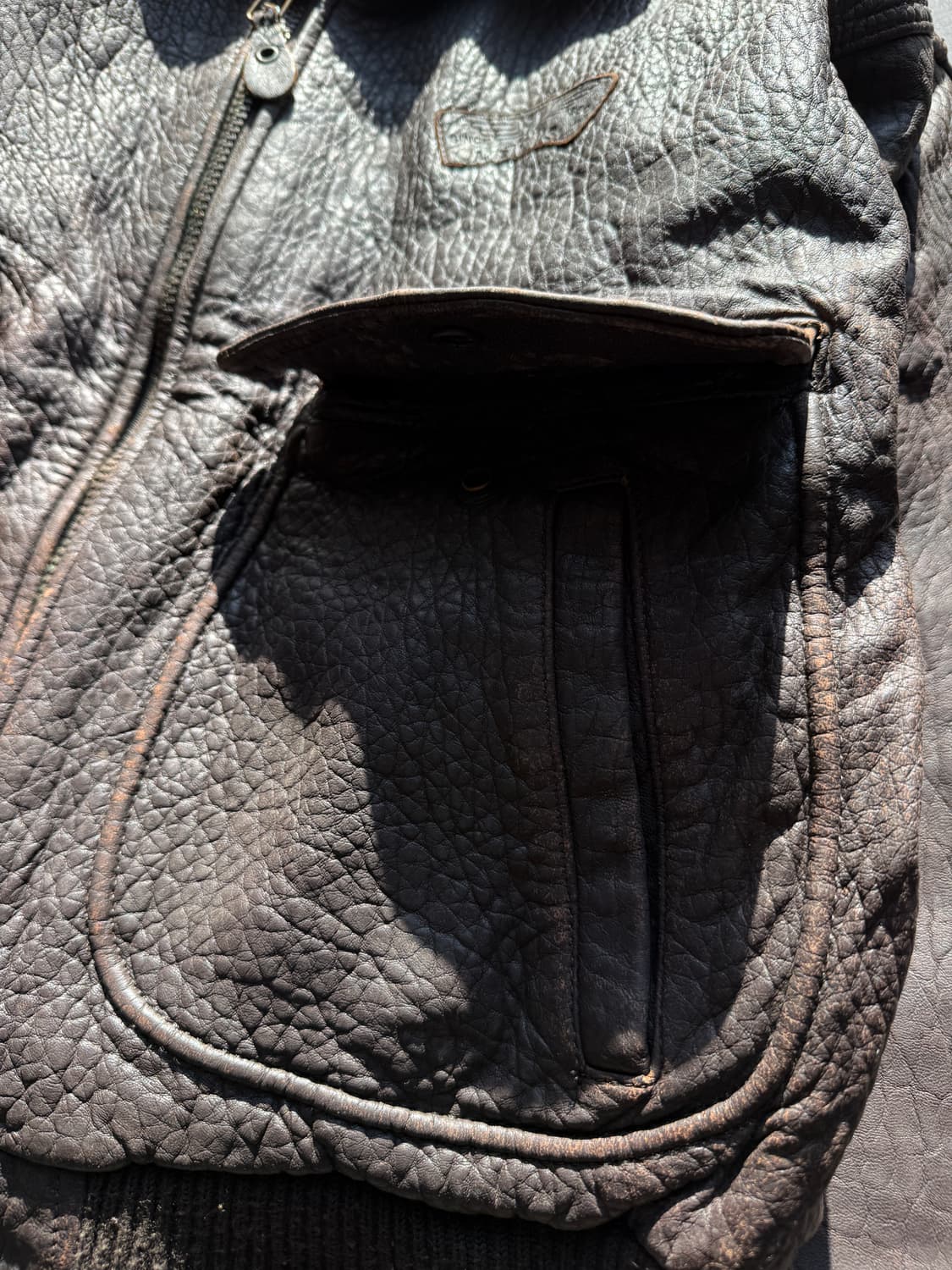 80s 리바이스 양가죽 a-2 플라이트 자켓 L(XL) 상품이미지7