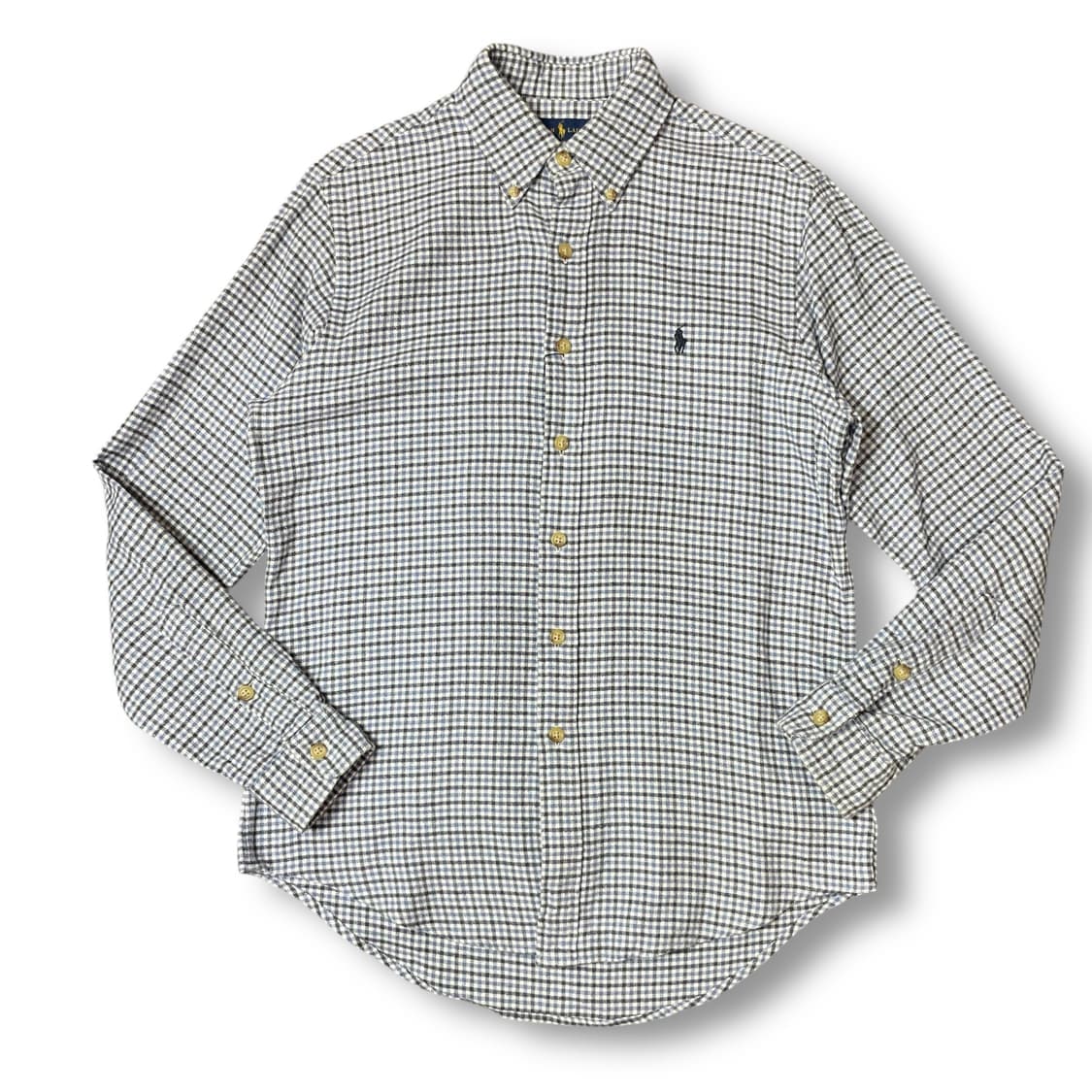 폴로 랄프로렌 블루체크 클래식핏 플란넬 긴팔 셔츠 상품이미지1