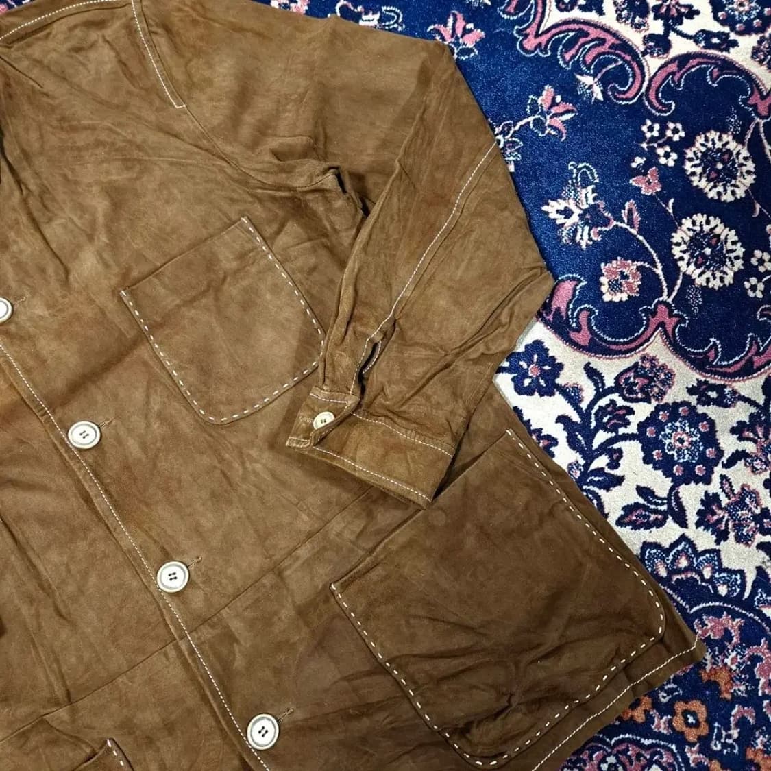 라마따(La-Matta)in Italy 염소가죽 스티치 웨스턴 셔츠 자켓 상품이미지2