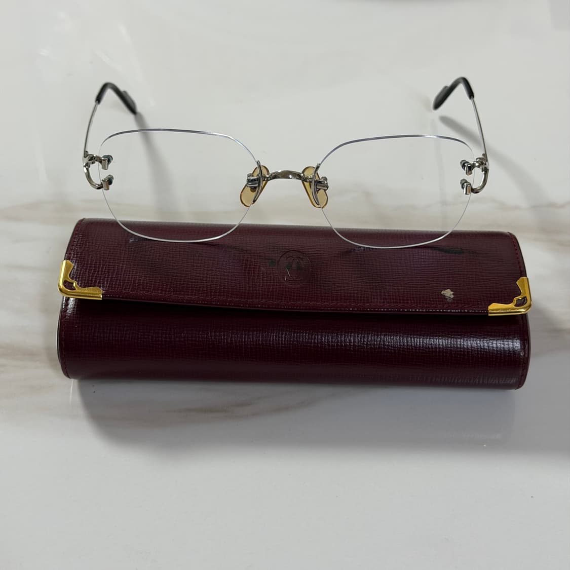 (OS) Cartier 까르띠에 무테 안경 은장 상품이미지4