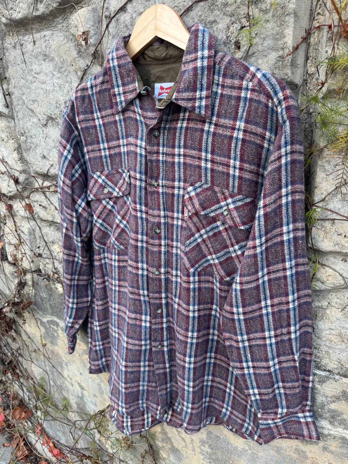 버드와이저 빈티지 투포켓 플란넬 체크 웨스텀 셔츠 상품이미지2