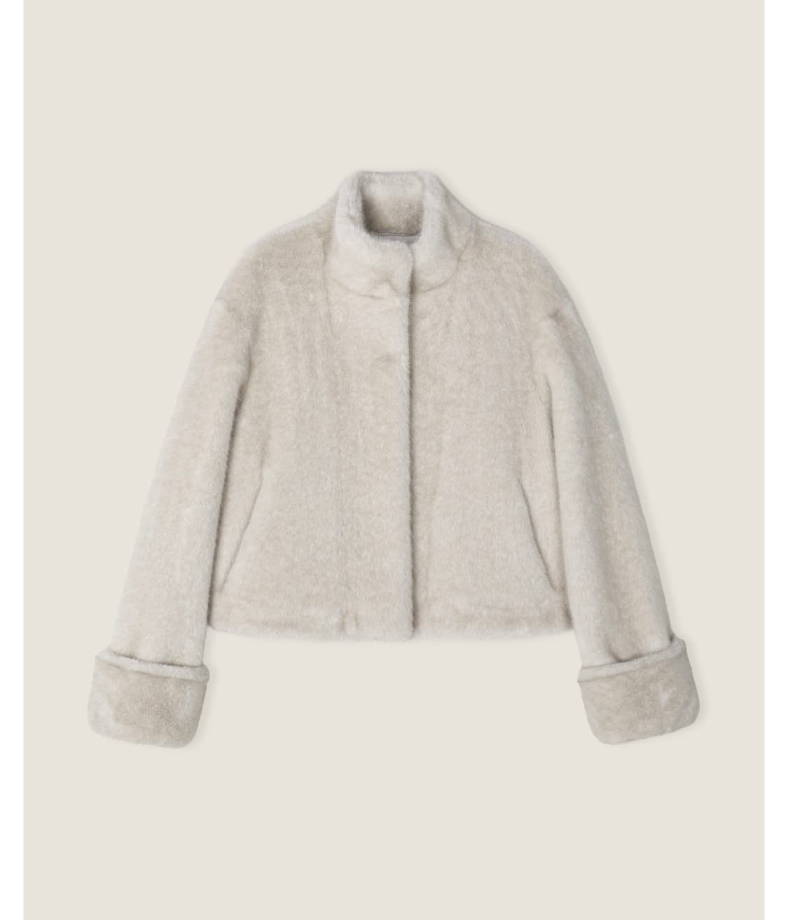 오브제스트 누브 밍크 퍼 자켓 베이지 상품이미지1