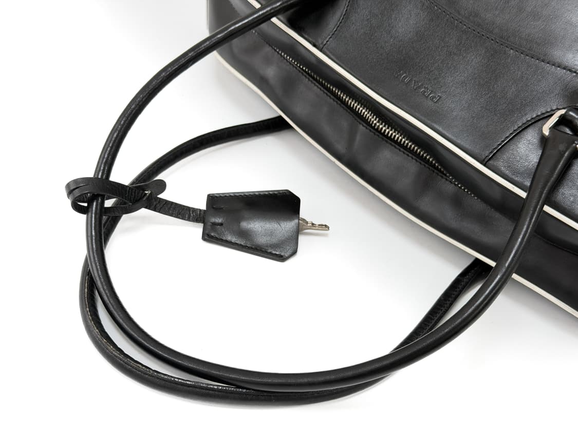 00's 프라다 레더 볼링백 상품이미지6