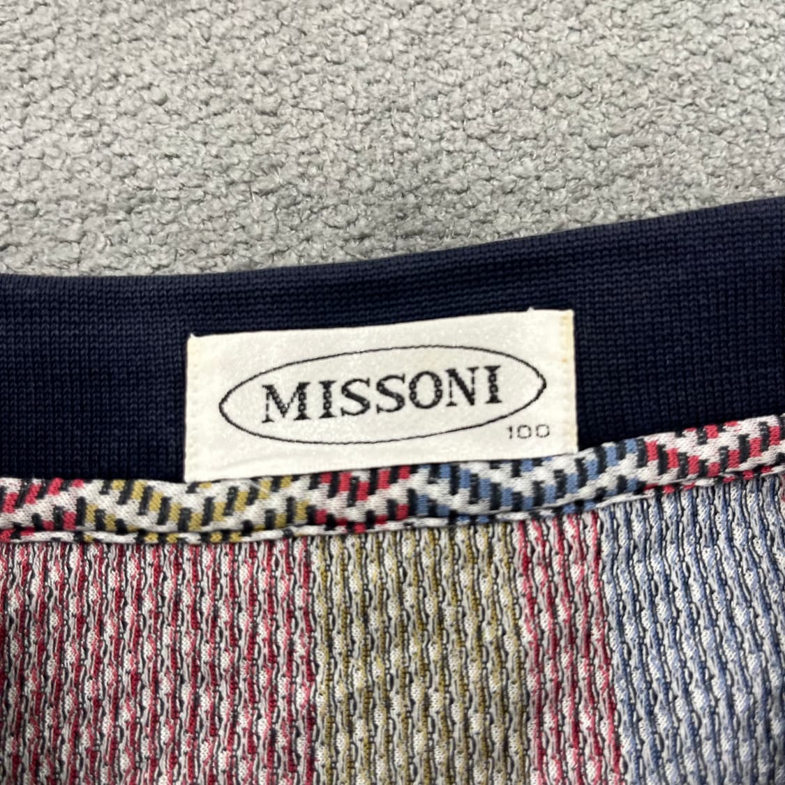 100 미쏘니 90s 멀티컬러 패턴 카라 롱슬리브 상품이미지4