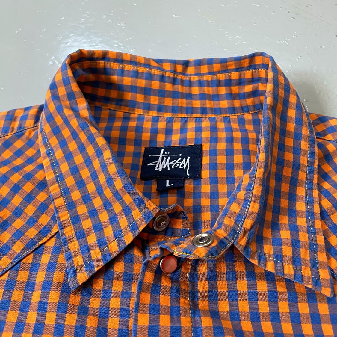 1990’s Made In USA Stussy Check Shirt 상품이미지3