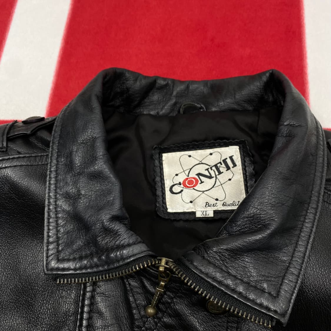 빈티지 가죽 봄버자켓 여성XL 상품이미지5