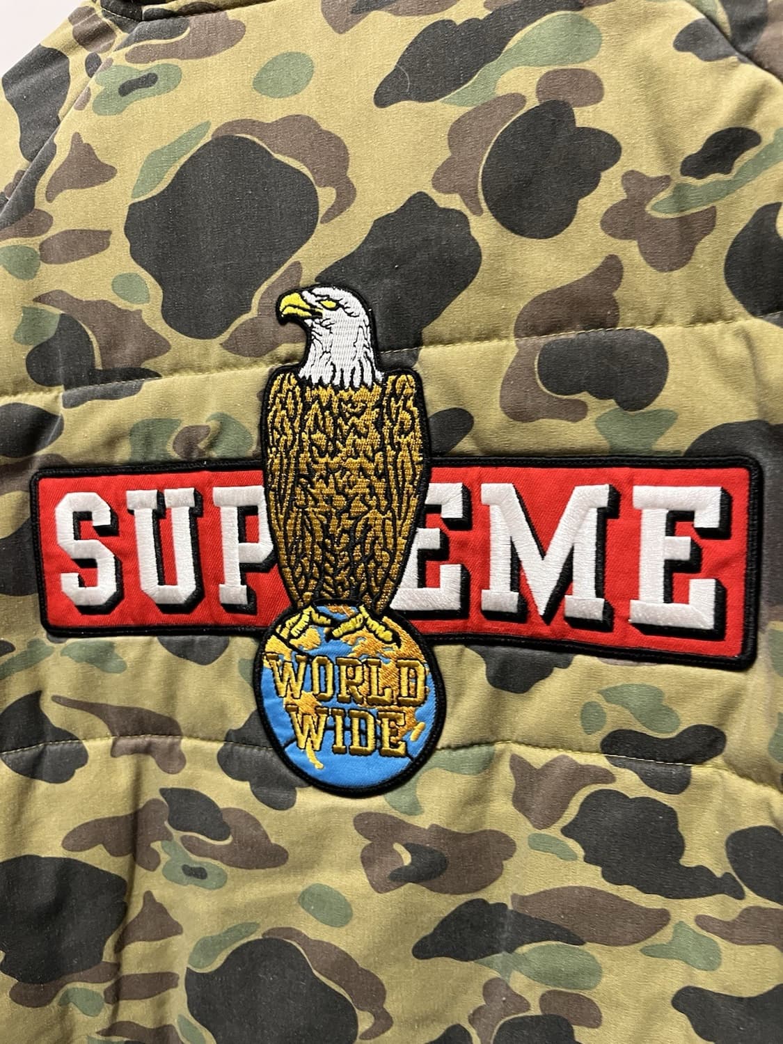 슈프림 이글 패치 퀼팅 카모 자켓 상품이미지2