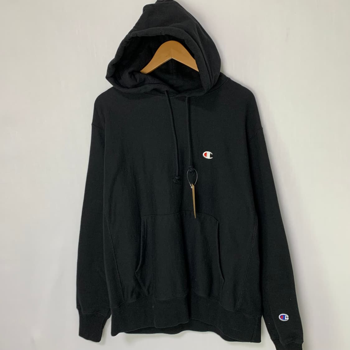 챔피온 베이직 기모 후드티 블랙 L 남녀공용 빈티지 상품이미지3