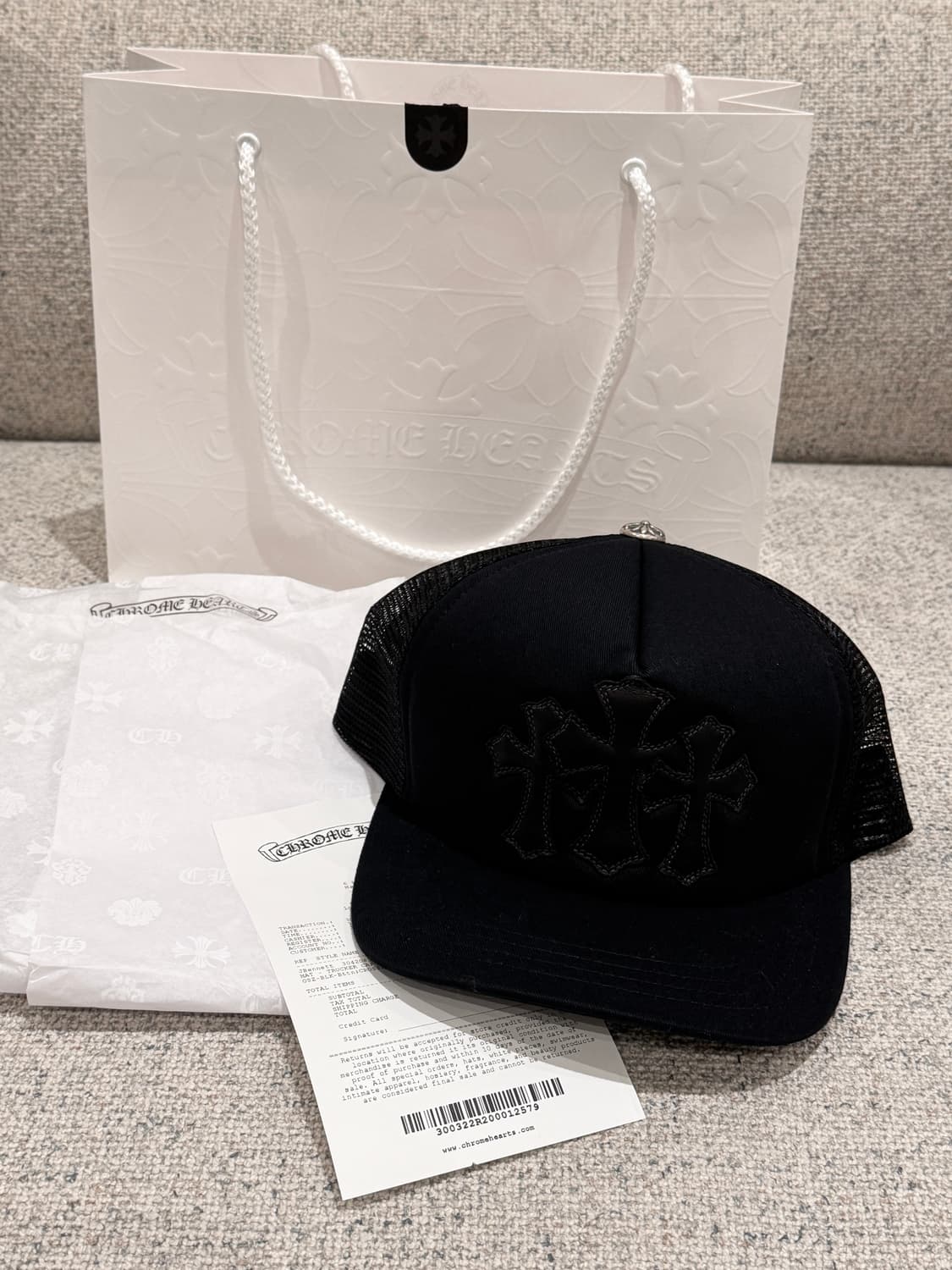 크롬하츠 세메터리 레더 패치 트러커 햇 상품이미지2