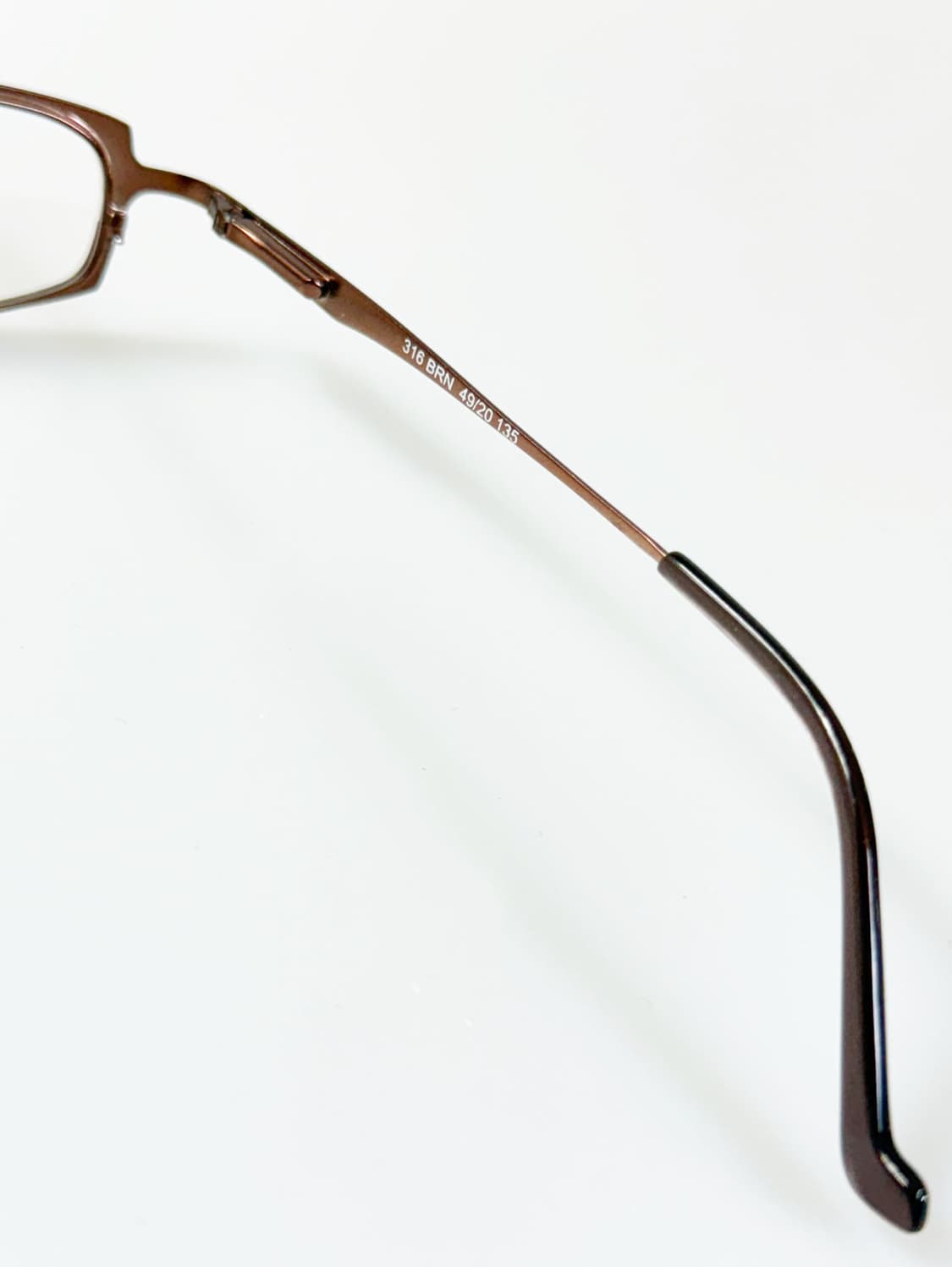 90s FLORELLI 브라운 메탈 슬림 스퀘어 빈티지 안경 상품이미지7