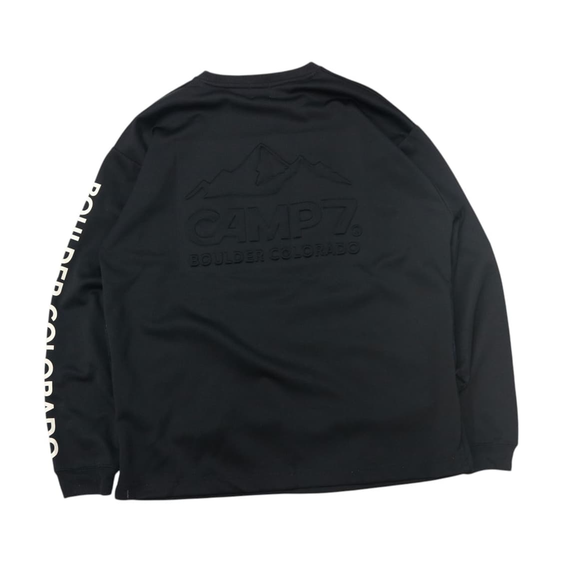 CAMP7 캠프세븐 백로고 엠보싱 기능성 블랙 롱 슬리브 (M) 상품이미지1