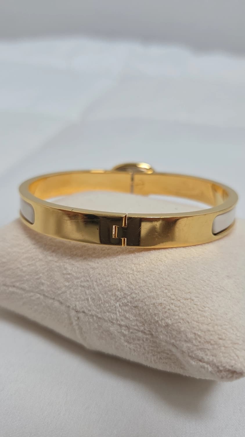 [A급] 에르메스 미니 클릭 샹달 브레이슬릿 팔찌 화이트 골드 상품이미지2