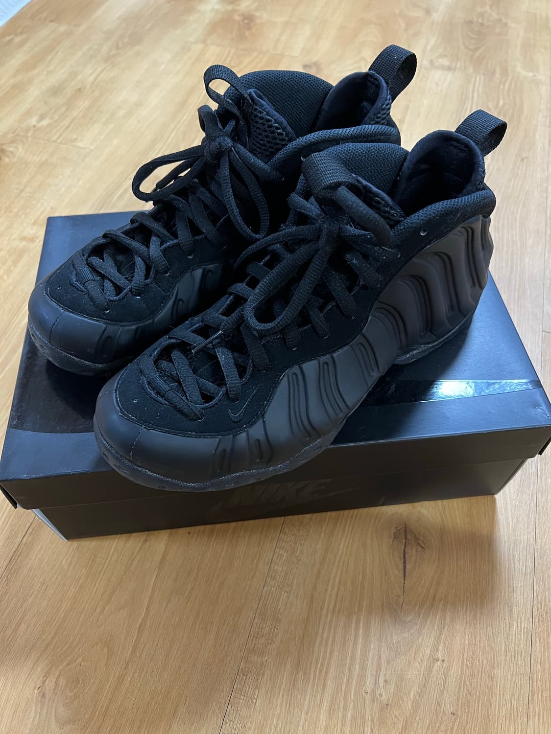 나이키 에어폼포짓 올블랙 260 판매 상품이미지2