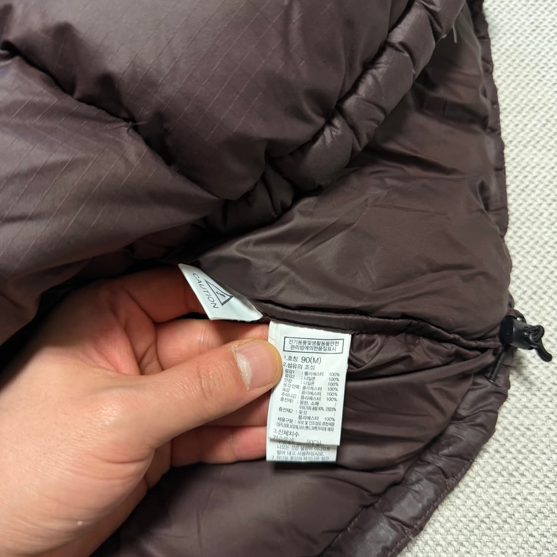 노스페이스 화이트 라벨 노벨티 눕시 다운 자켓 코코아 브라운 상품이미지6