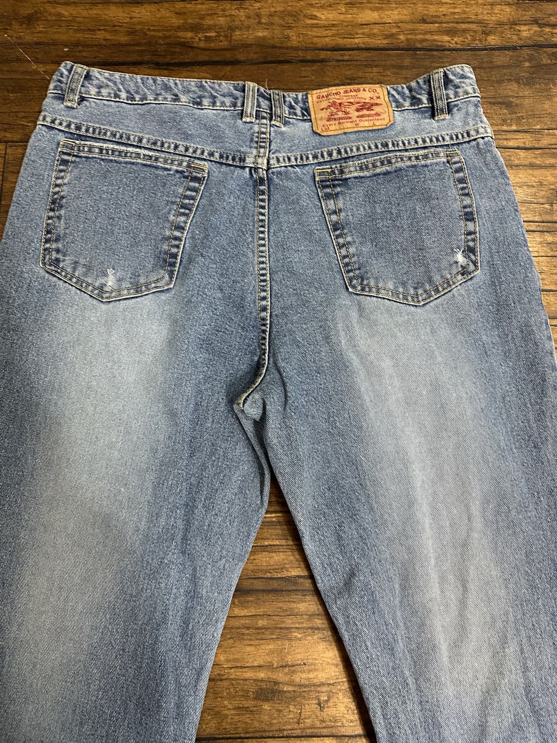 가우초진스앤코 연청 와이드핏 청바지 W34 상품이미지4