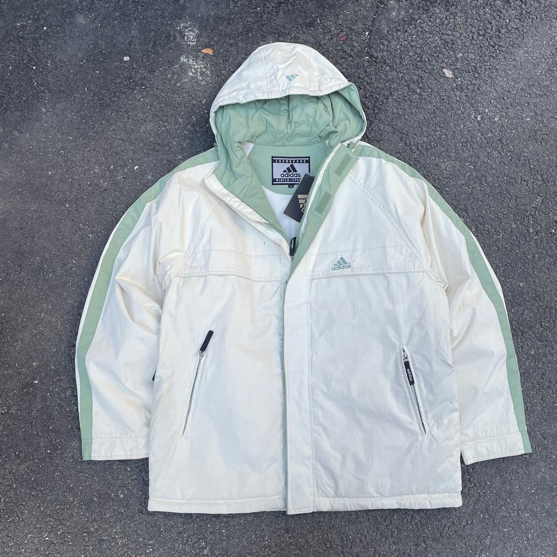 90s 아디다스 새제품 대대장 스키 보드 패딩 올드스쿨 누빔 점퍼 110 상품이미지1