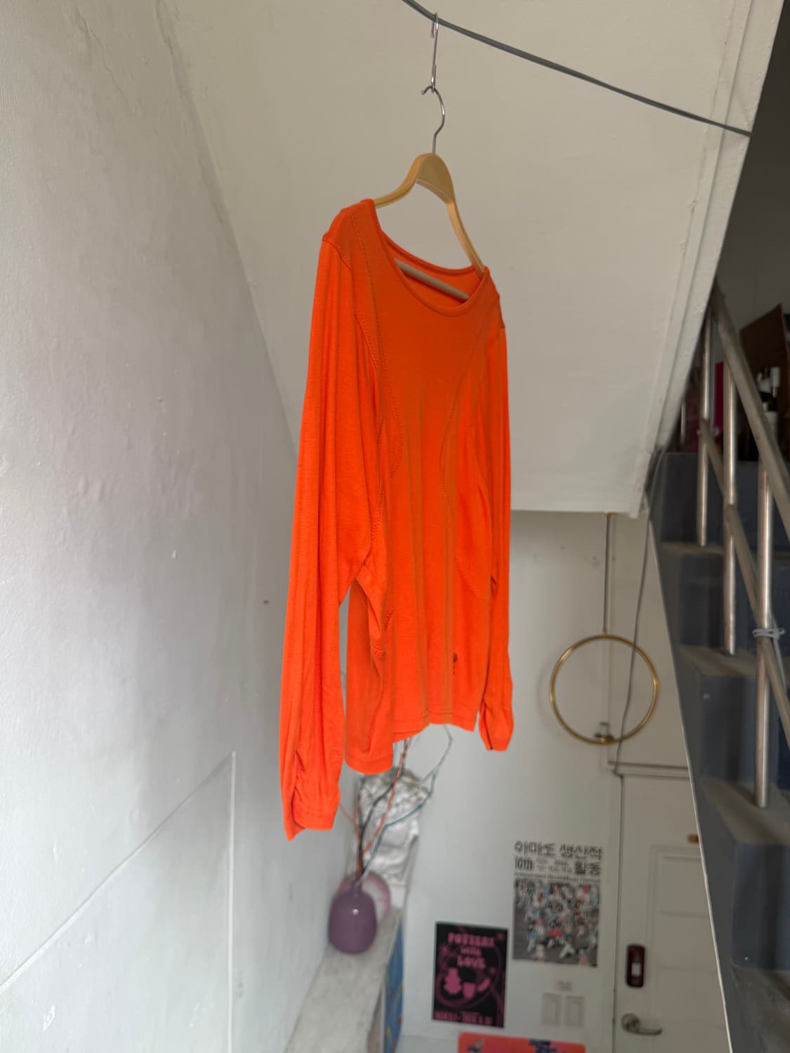 직조•코르셋 디테일 오렌지 탑 상품이미지4