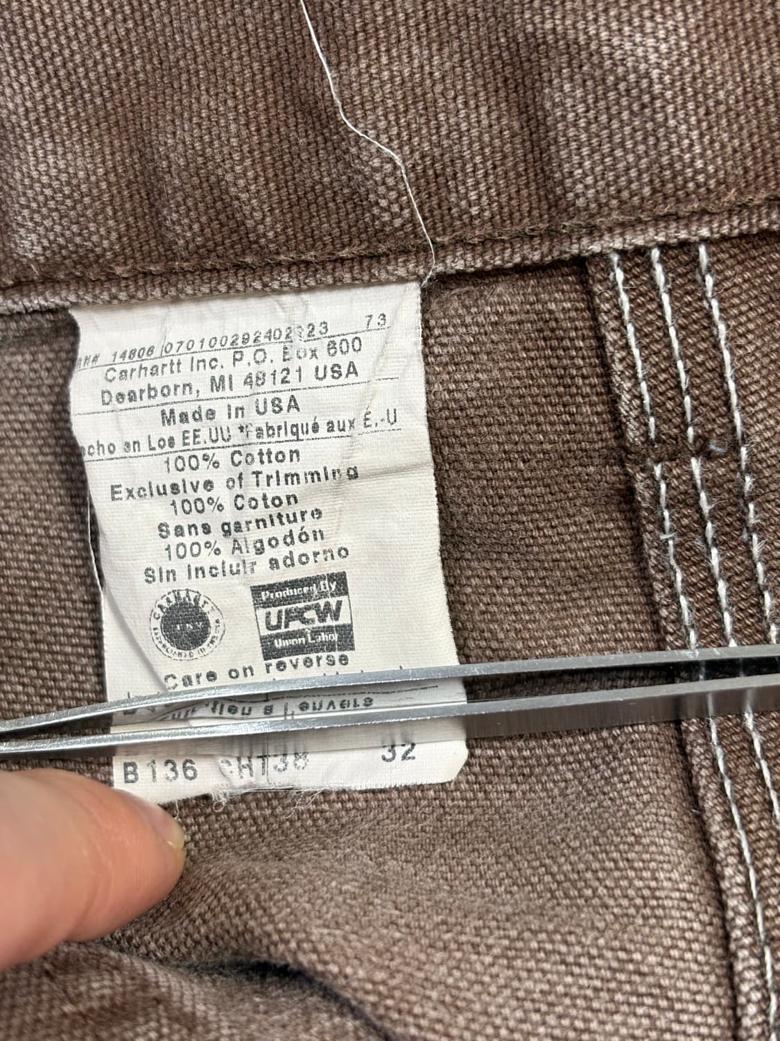 빈티지 칼하트 usa 더블니 b136 CHT 상품이미지7