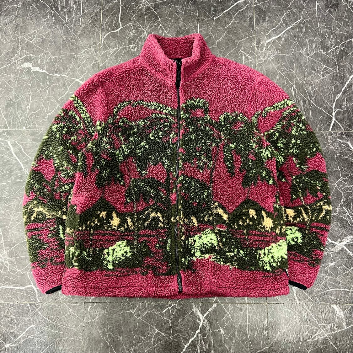 스투시 하와이안 자카드 플리스 집업 자켓 상품이미지1