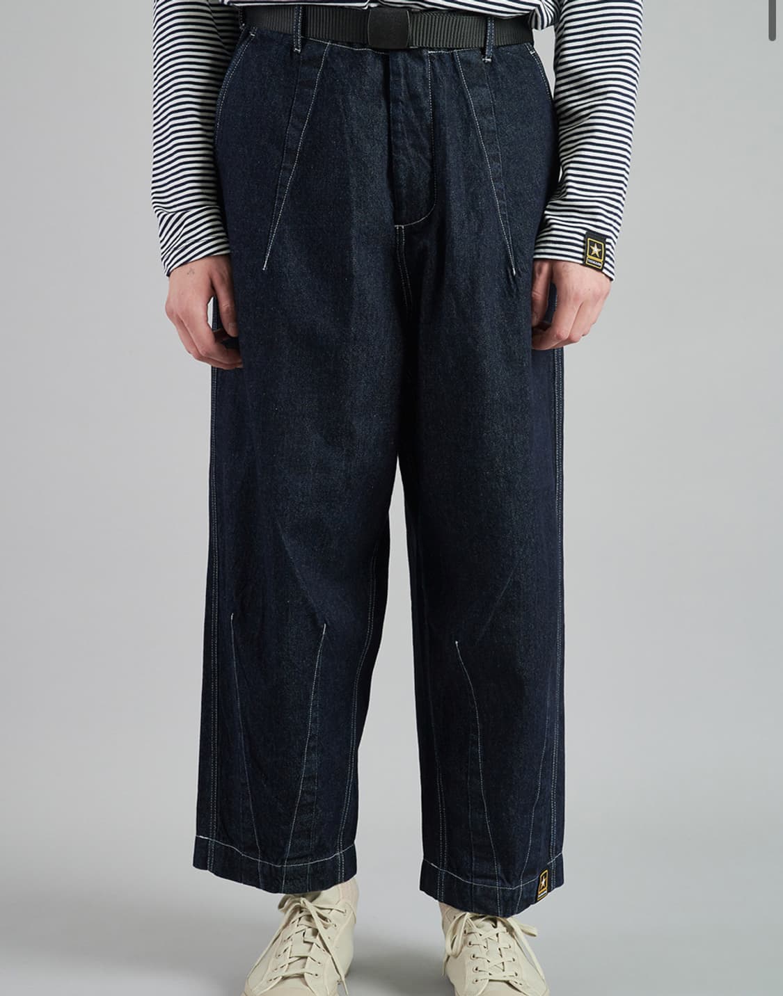 더만 데님 워커 팬츠 벌룬핏 상품이미지1